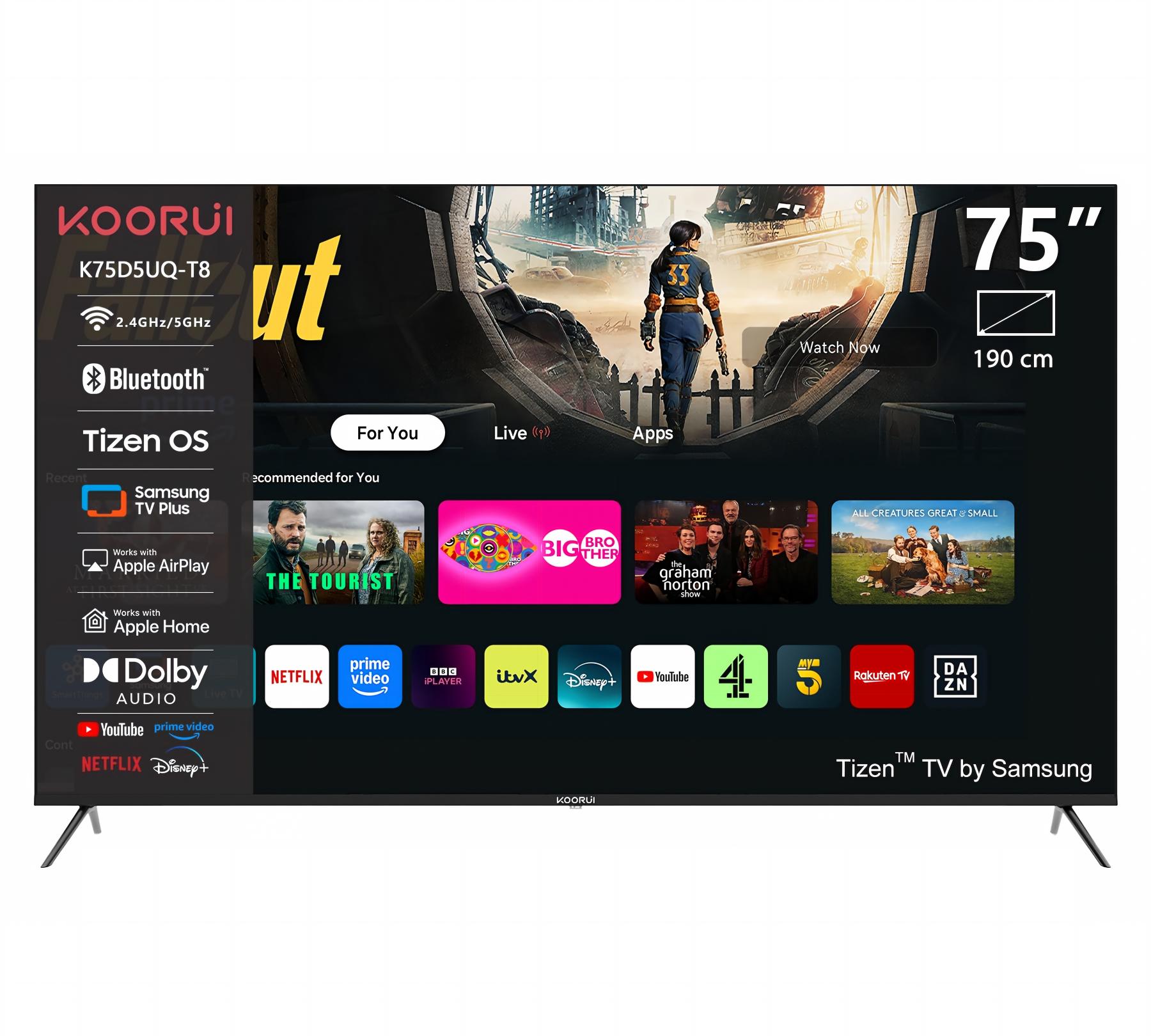 T8系列 75英寸 4K QLED 智能电视