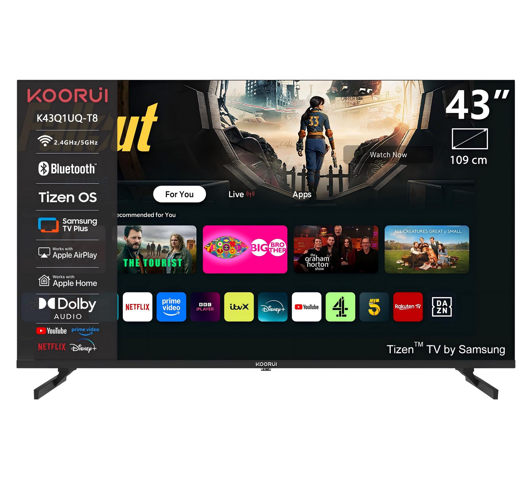 T8系列 43英寸 4K QLED 智能电视