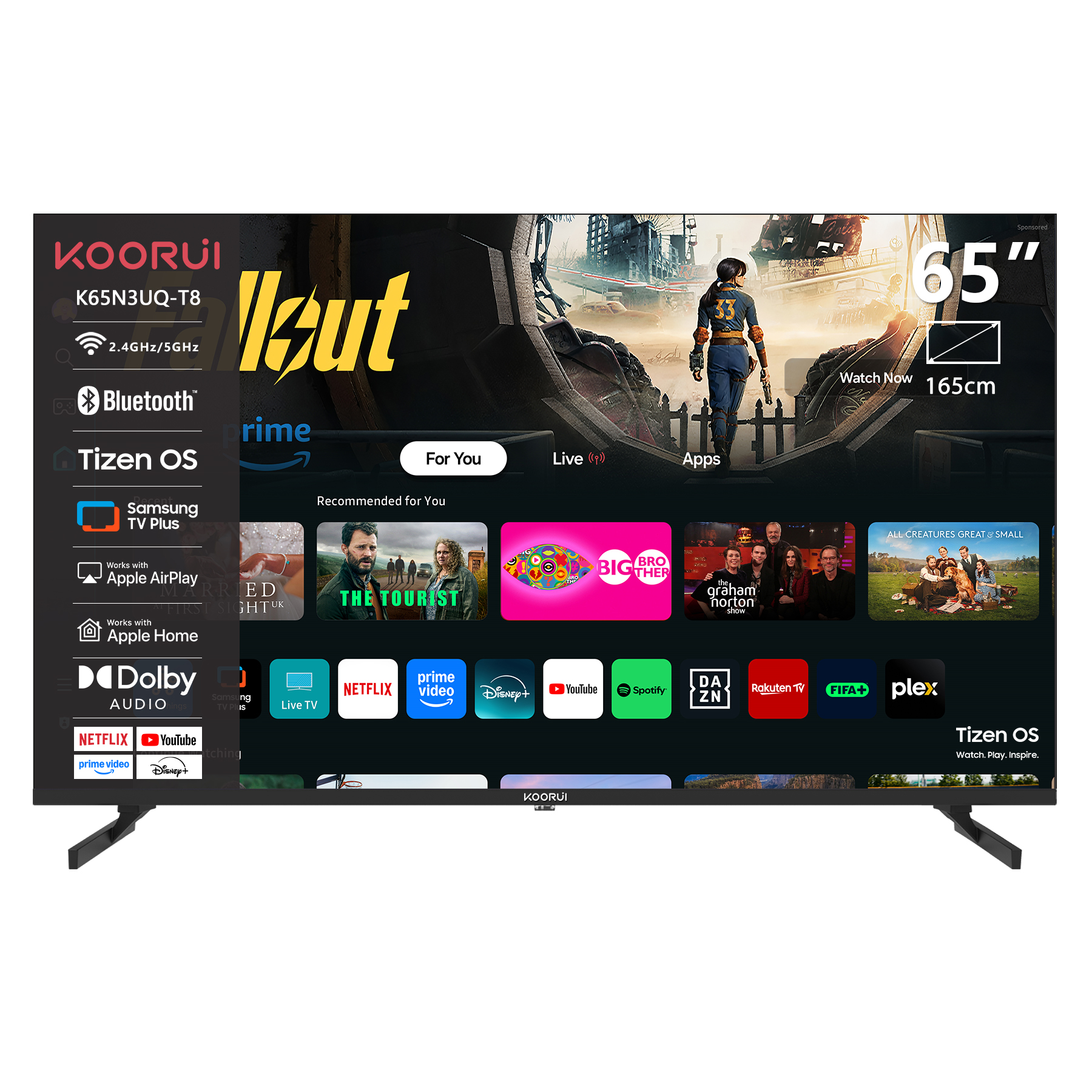 T8系列 65英寸 4K QLED 智能电视