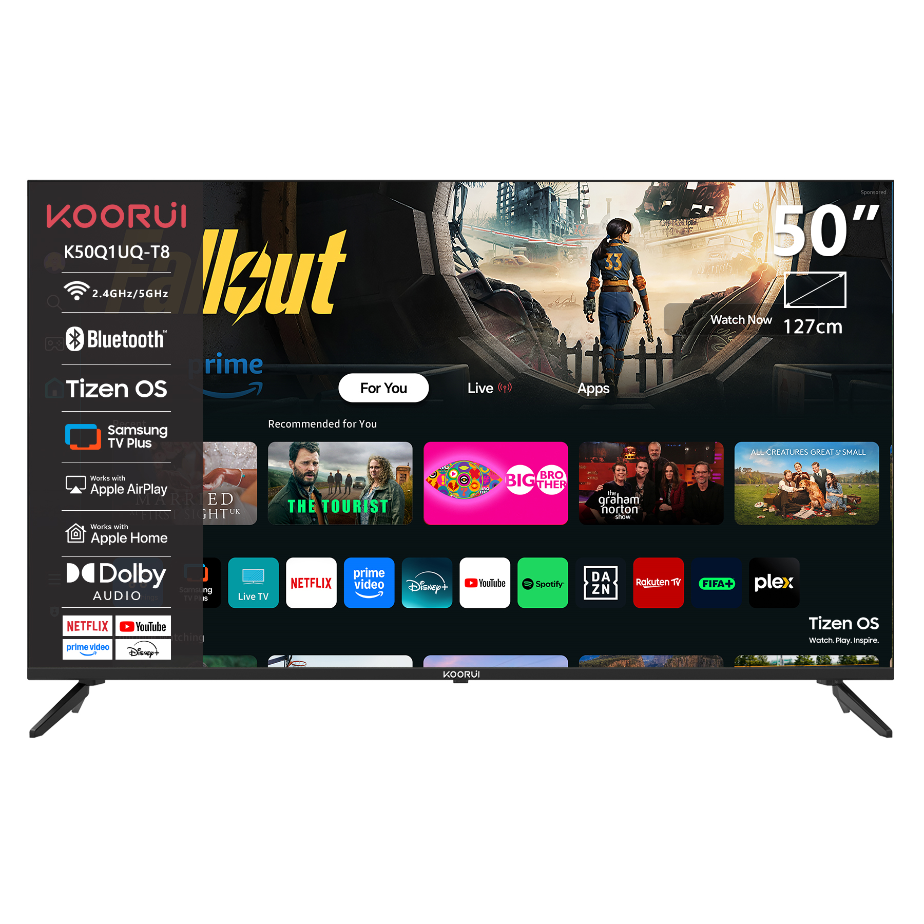 T8系列 50英寸 4K QLED 智能电视
