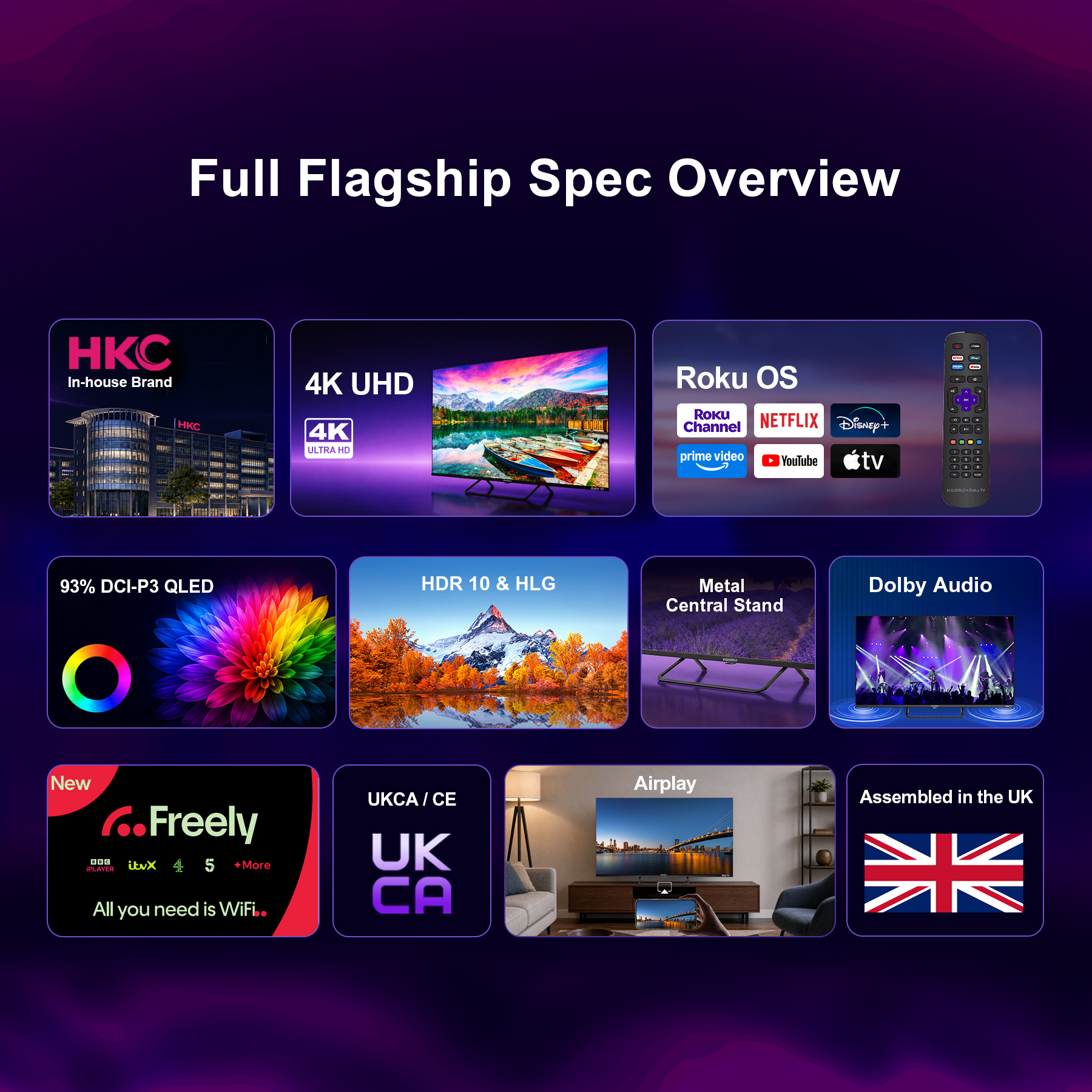 U系列 50英寸 4K UHD QLED Roku智能电视